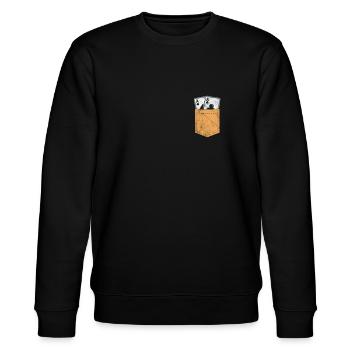 Poker - Stanley/Stella Unisex Bio-Sweatshirt CHANGER  - Schwarz - Vorne - Nik (191cm) & Marisol (170cm)