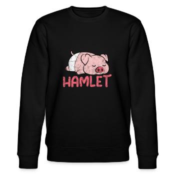 Pig Pig PigLet Sow Pigs Gift - Stanley/Stella CHANGER Unisex Organic Sweatshirt - black - Front - Nik (191cm) & Marisol (170cm)