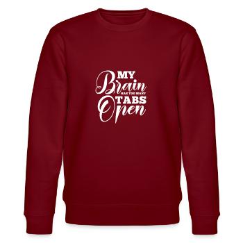 Ordinateur - Sweat bio CHANGER Stanley/Stella Unisexe - bordeaux - Devant - Nik (191cm) & Marisol (170cm)