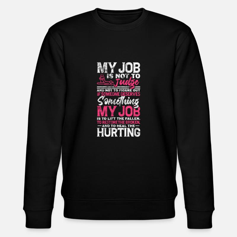 Physiotherapist Physiotherapy Physio Gift - Stanley/Stella CHANGER Unisex Organic Sweatshirt - black