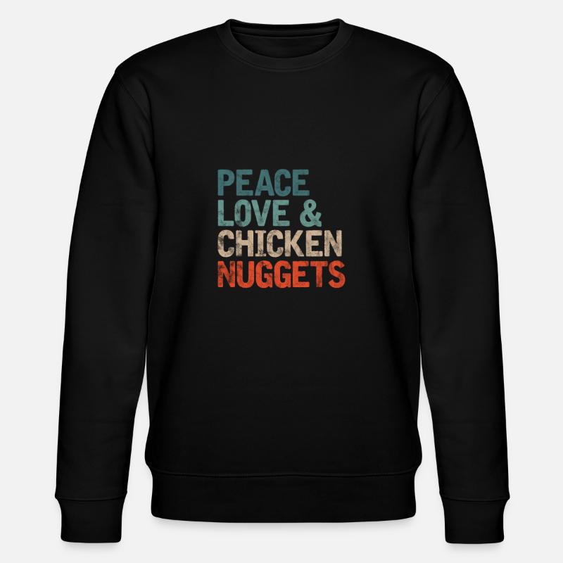 Chicken Nuggets - Stanley/Stella Unisex Bio-Sweatshirt CHANGER  - Schwarz