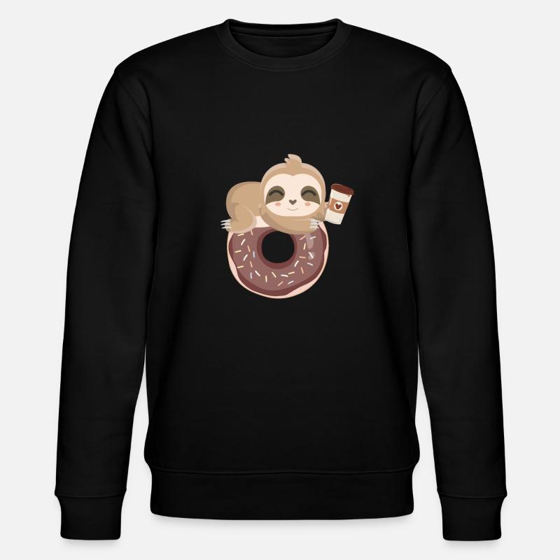 Donut Café Paresseux Donuts GEschenk - Sweat bio CHANGER Stanley/Stella Unisexe - noir