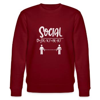 Mathematics - Stanley/Stella CHANGER Unisex Organic Sweatshirt - burgundy - Front - Nik (191cm) & Marisol (170cm)