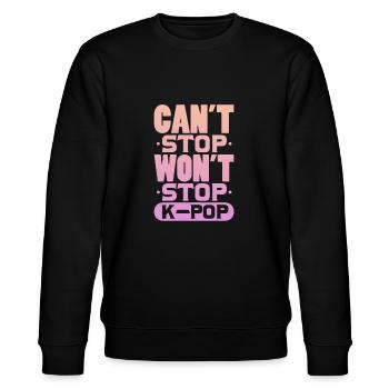 K-Pop - Stanley/Stella Unisex Bio-Sweatshirt CHANGER  - Schwarz - Vorne - Nik (191cm) & Marisol (170cm)