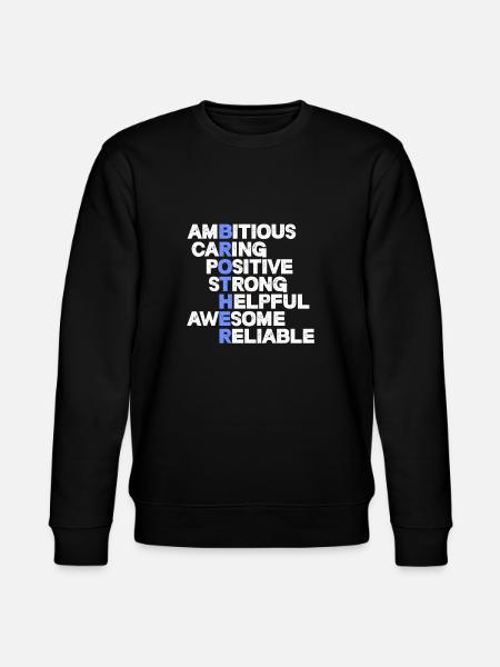 Big Brother Sibling Sister Gift - Stanley/Stella CHANGER Unisex Organic Sweatshirt - black
