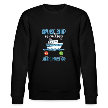 Kreuzfahrt - Stanley/Stella Unisex Bio-Sweatshirt CHANGER  - Schwarz - Vorne - Nik (191cm) & Marisol (170cm)