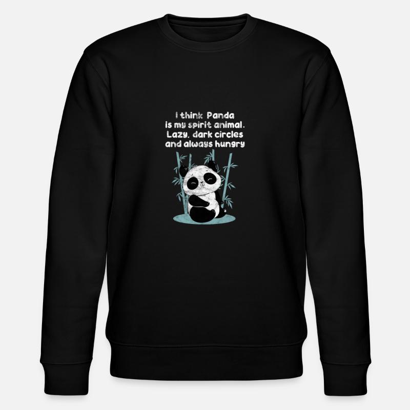 Panda - Stanley/Stella Unisex Bio-Sweatshirt CHANGER  - Schwarz