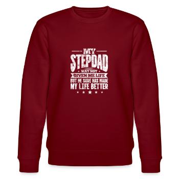 Stiefvater - Stanley/Stella Unisex Bio-Sweatshirt CHANGER  - Burgunderrot - Vorne - Nik (191cm) & Marisol (170cm)