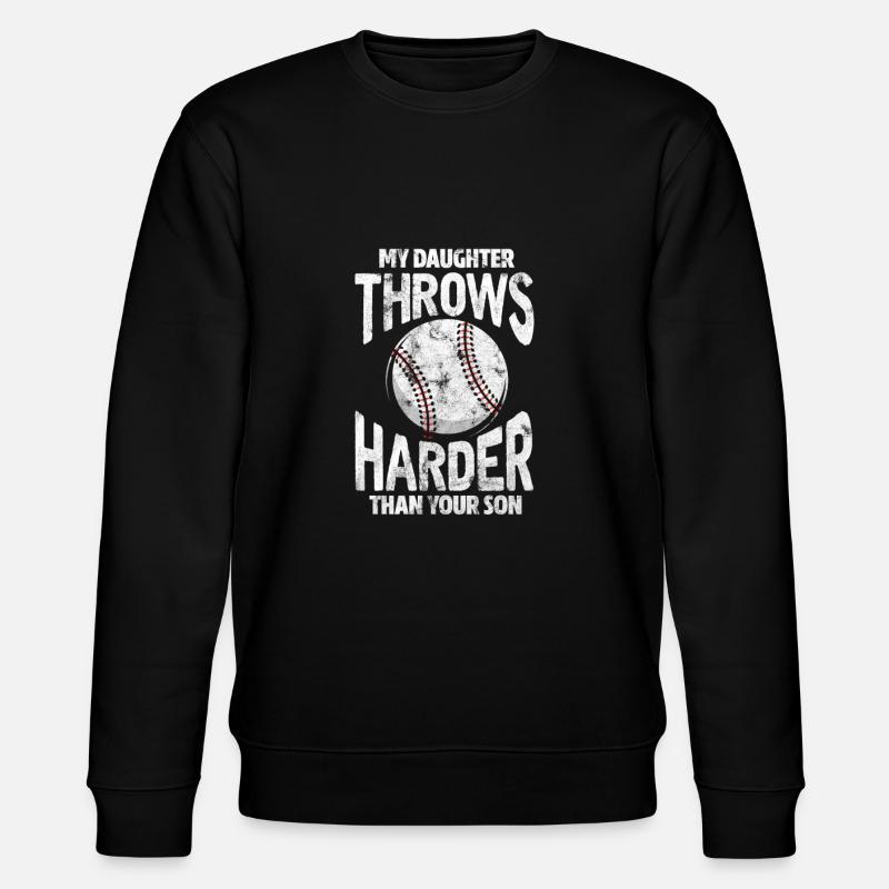 Softball Daughter - Stanley/Stella CHANGER Unisex Organic Sweatshirt - black