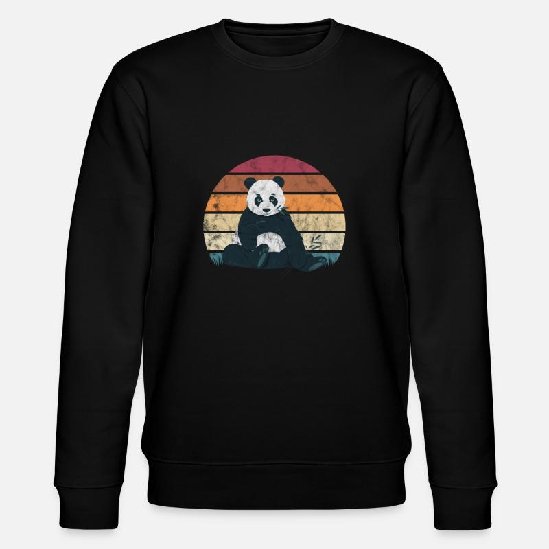 Panda - Stanley/Stella Unisex Bio-Sweatshirt CHANGER  - Schwarz