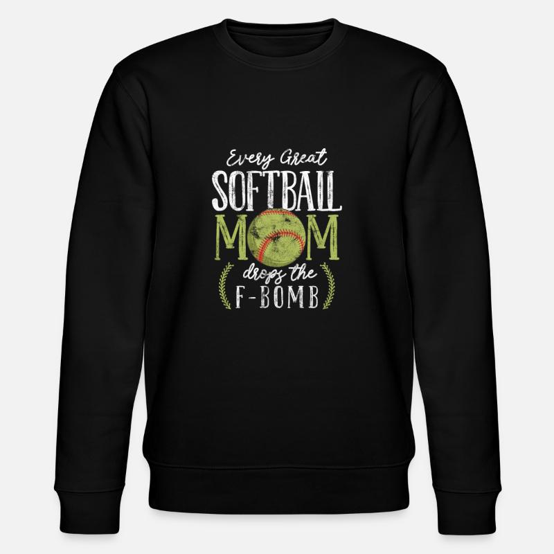 Softball Mutter - Stanley/Stella Unisex Bio-Sweatshirt CHANGER  - Schwarz