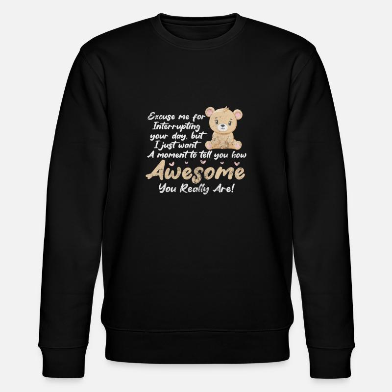 Teddy bear - Stanley/Stella CHANGER Unisex Organic Sweatshirt - black