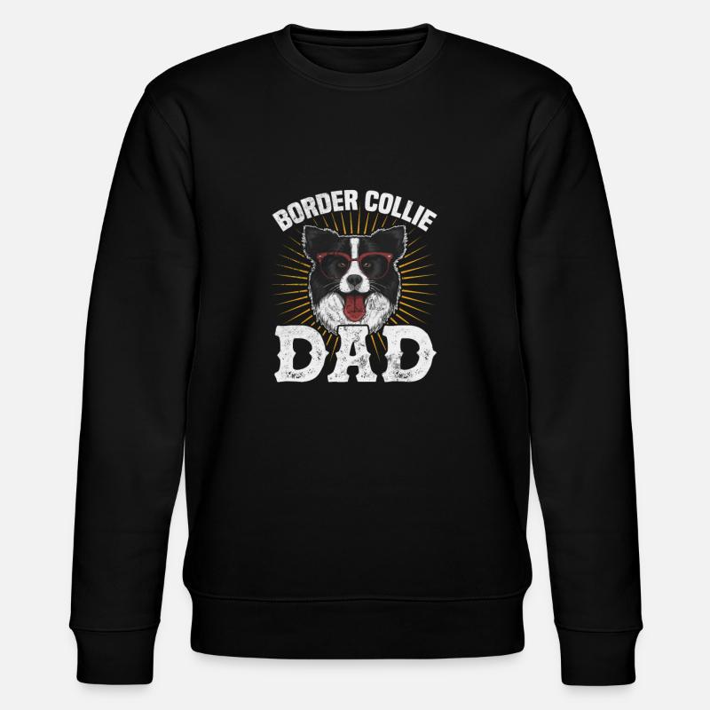 Border Collie Dad - Stanley/Stella Unisex Bio-Sweatshirt CHANGER  - Schwarz
