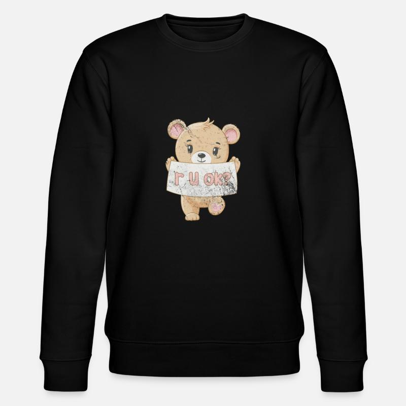 Teddybär - Stanley/Stella Unisex Bio-Sweatshirt CHANGER  - Schwarz