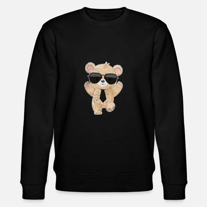 Teddybär - Stanley/Stella Unisex Bio-Sweatshirt CHANGER  - Schwarz
