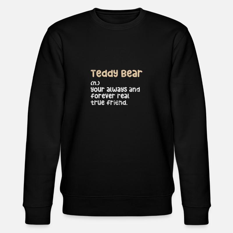 Teddybär - Stanley/Stella Unisex Bio-Sweatshirt CHANGER  - Schwarz
