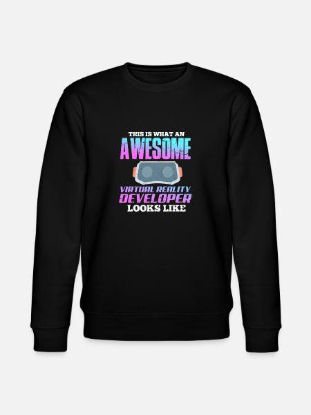VR Virtual Reality Gamer Gift - Stanley/Stella CHANGER Unisex Organic Sweatshirt - black