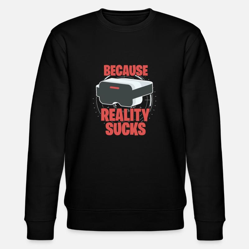 VR Virtual Reality - Stanley/Stella Unisex Bio-Sweatshirt CHANGER  - Schwarz