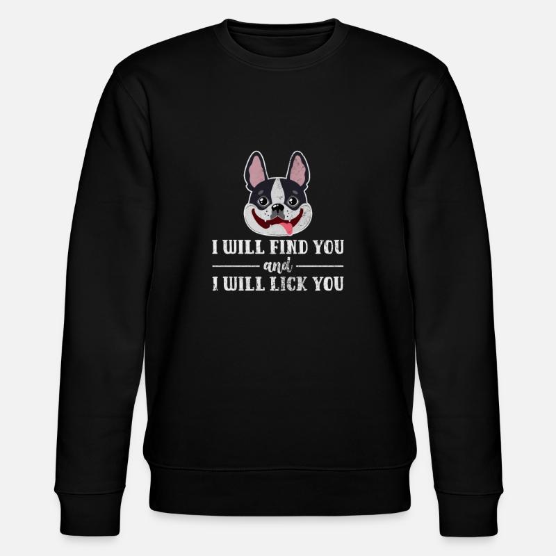 Boston Terrier - Stanley/Stella Unisex Bio-Sweatshirt CHANGER - Schwarz