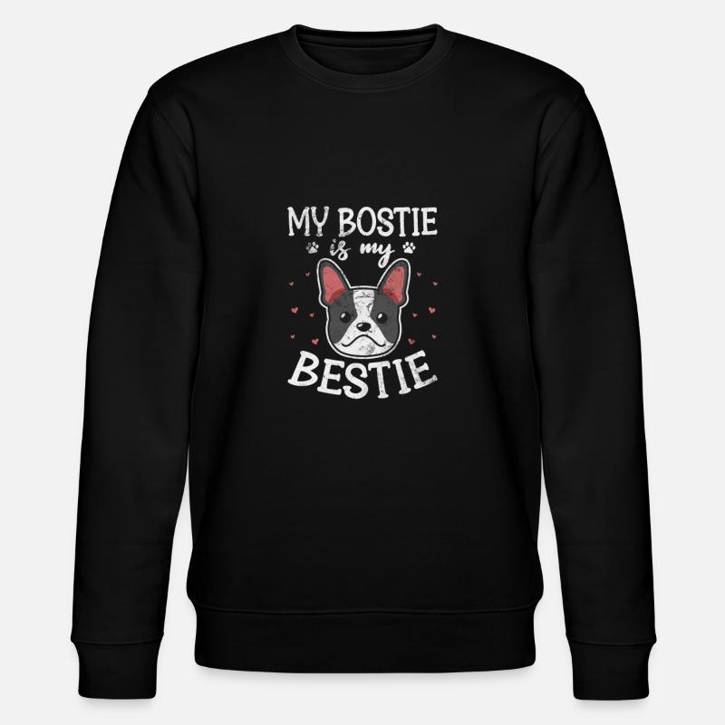 Boston Terrier - Stanley/Stella CHANGER Unisex Organic Sweatshirt - black