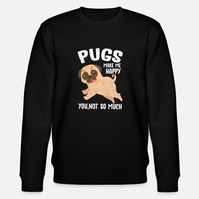 Pug - Stanley/Stella CHANGER Unisex Organic Sweatshirt - black