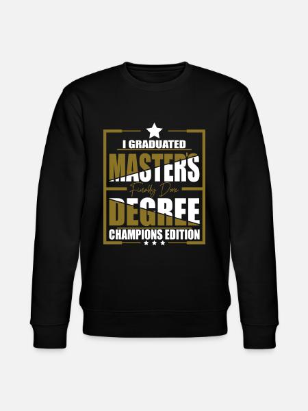 Master`s Degree - Stanley/Stella Unisex Bio-Sweatshirt CHANGER  - Schwarz