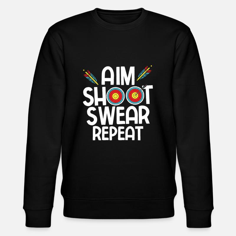Bogenschießen Archery - Stanley/Stella Unisex Bio-Sweatshirt CHANGER  - Schwarz
