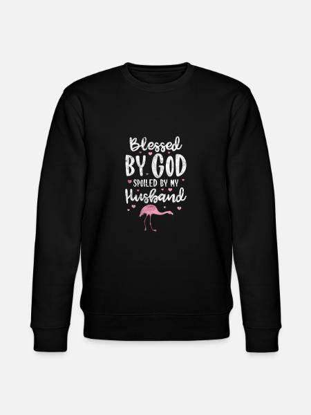 Flamingo God Husband - Stanley/Stella CHANGER Unisex Organic Sweatshirt - black