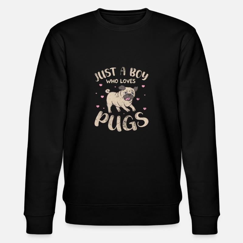 Pug - Stanley/Stella CHANGER Unisex Organic Sweatshirt - black