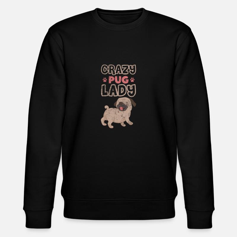 Mops - Stanley/Stella Unisex Bio-Sweatshirt CHANGER  - Schwarz