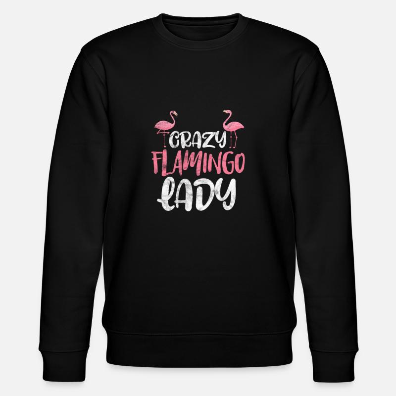 Flamingo Lady - Stanley/Stella CHANGER Unisex Organic Sweatshirt - black
