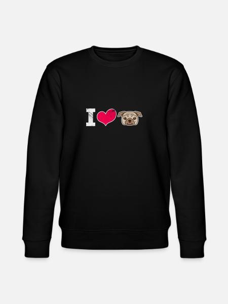 Pug - Stanley/Stella CHANGER Unisex Organic Sweatshirt - black