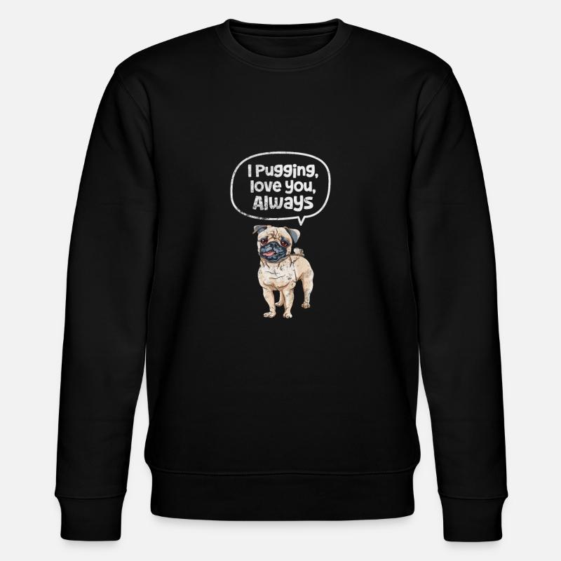 Mops - Stanley/Stella Unisex Bio-Sweatshirt CHANGER  - Schwarz