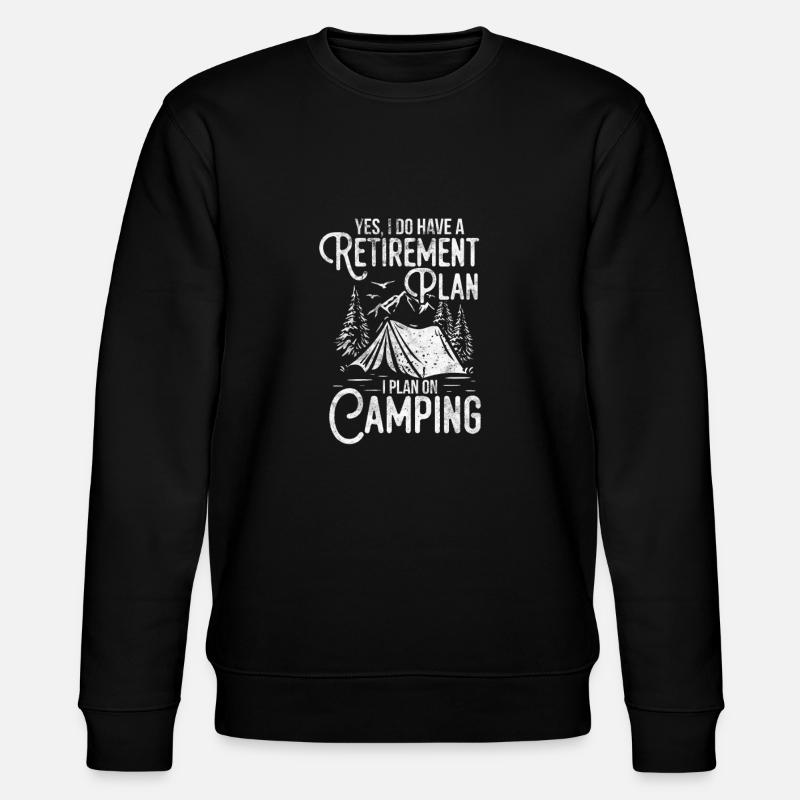 Retirement Camping - Stanley/Stella CHANGER Unisex Organic Sweatshirt - black