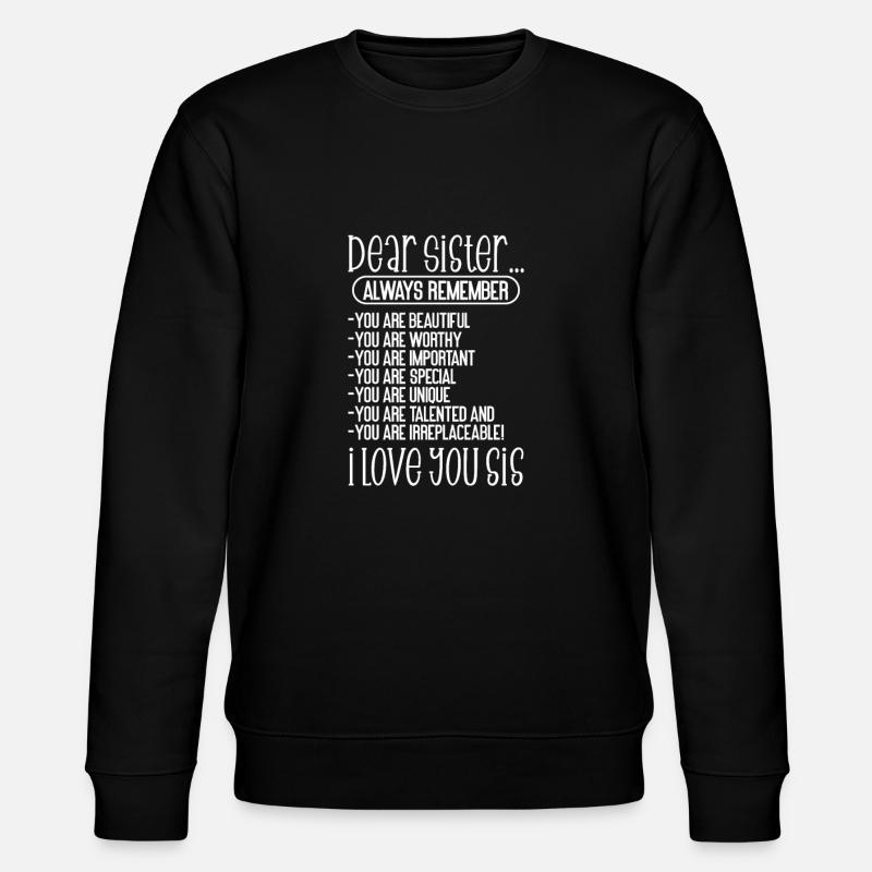 Schwester - Stanley/Stella Unisex Bio-Sweatshirt CHANGER  - Schwarz