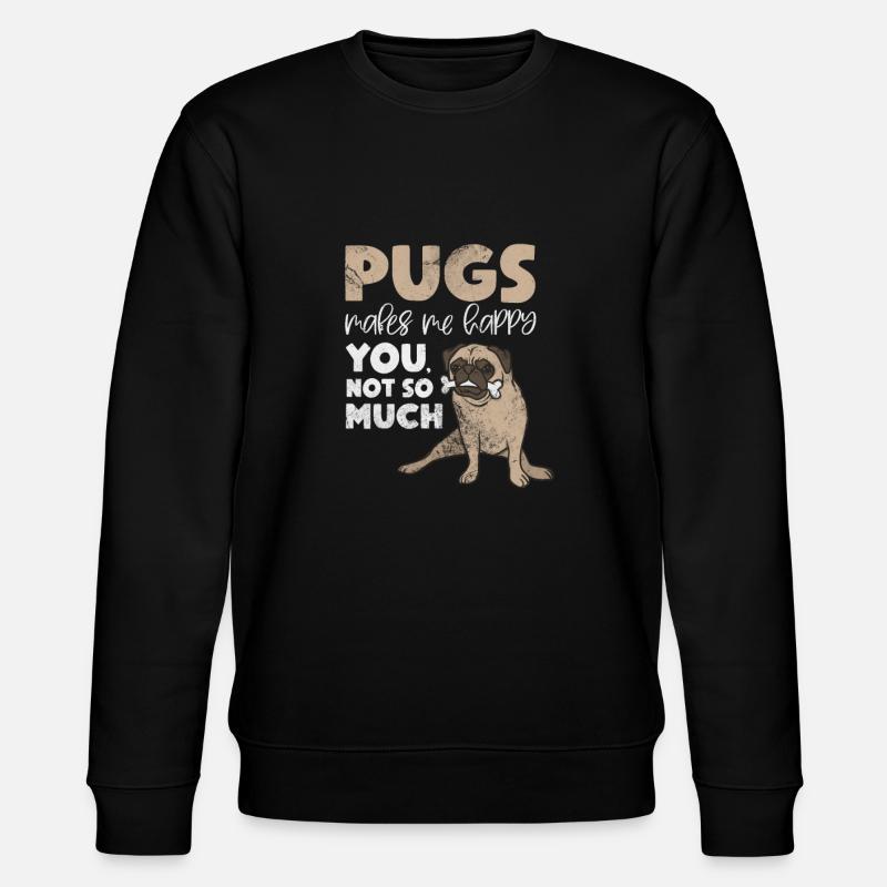 Pug - Stanley/Stella CHANGER Unisex Organic Sweatshirt - black