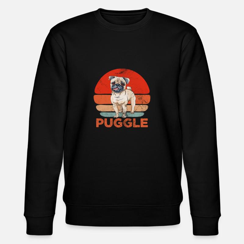 Mops - Stanley/Stella Unisex Bio-Sweatshirt CHANGER  - Schwarz