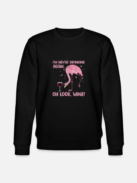 Flamingo Wine - Stanley/Stella CHANGER Unisex Organic Sweatshirt - black
