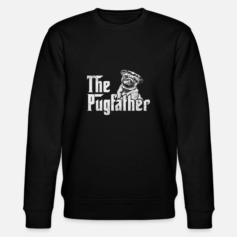 Pug - Stanley/Stella CHANGER Unisex Organic Sweatshirt - black