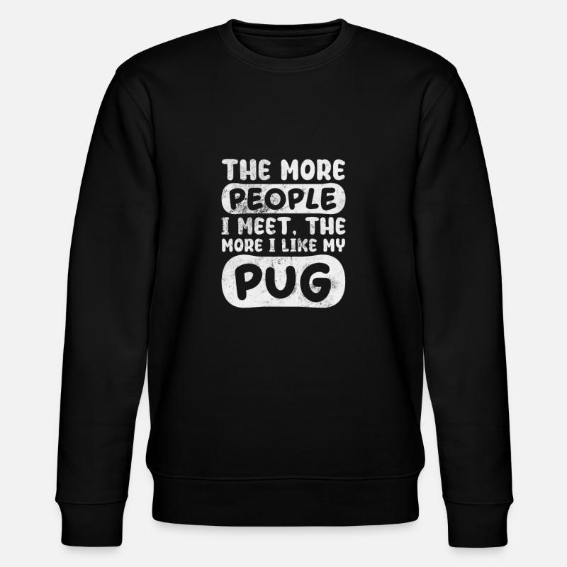 Mops - Stanley/Stella Unisex Bio-Sweatshirt CHANGER  - Schwarz