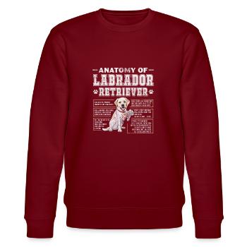 Labrador - Stanley/Stella CHANGER Unisex Organic Sweatshirt - burgundy - Front - Nik (191cm) & Marisol (170cm)