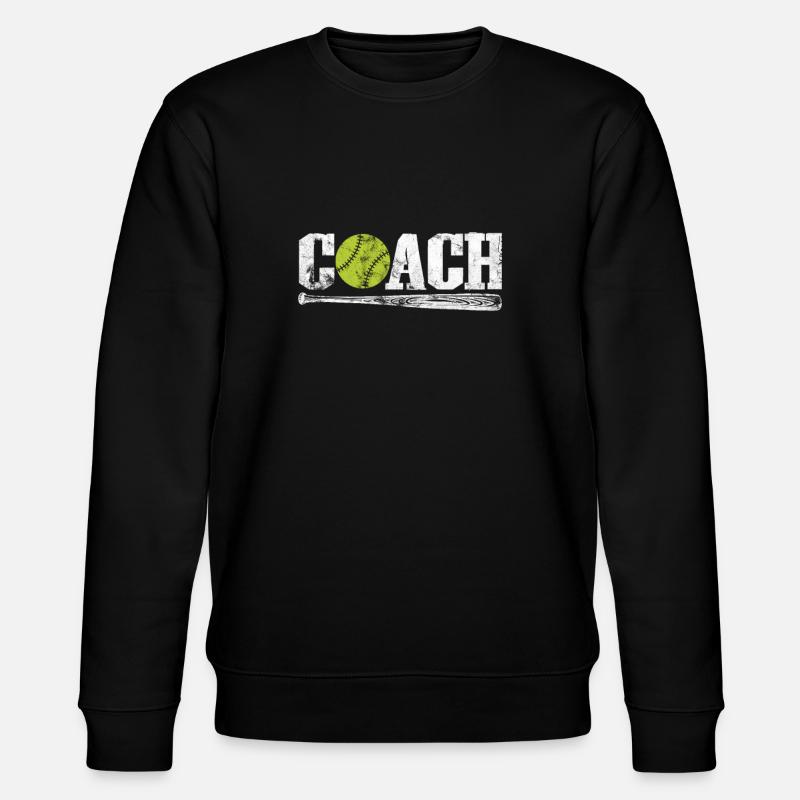 Softball Coach - Stanley/Stella CHANGER Unisex Organic Sweatshirt - black