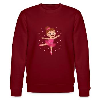 Ballett - Stanley/Stella Unisex Bio-Sweatshirt CHANGER  - Burgunderrot - Vorne - Nik (191cm) & Marisol (170cm)