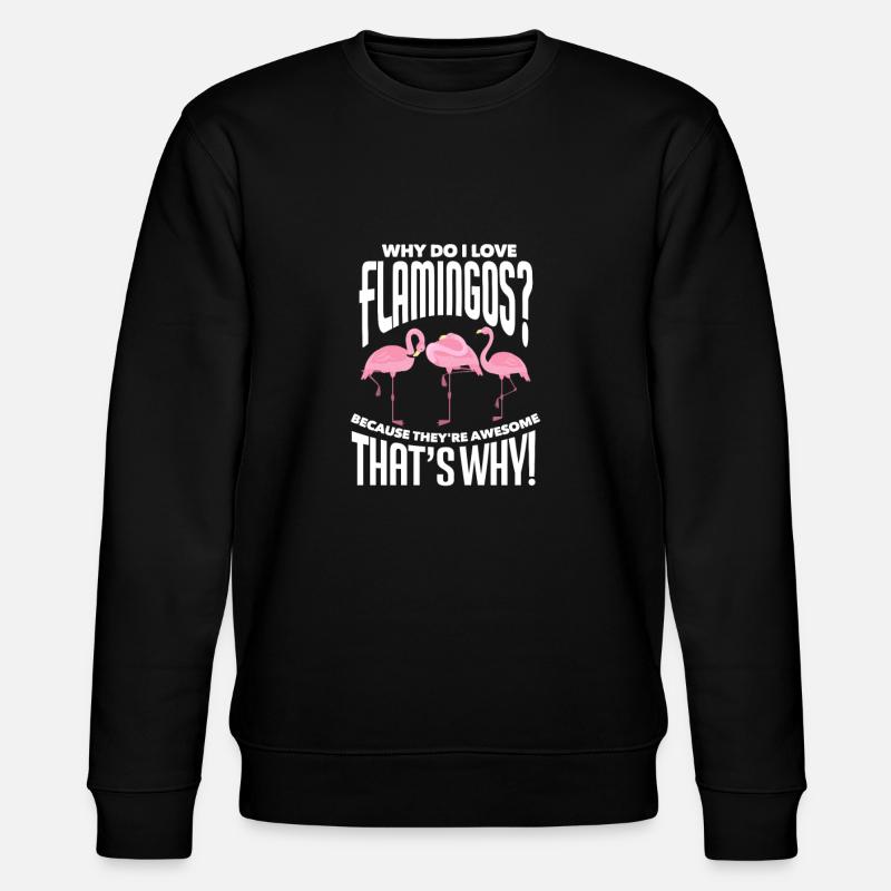 Flamingo - Stanley/Stella Unisex Bio-Sweatshirt CHANGER  - Schwarz