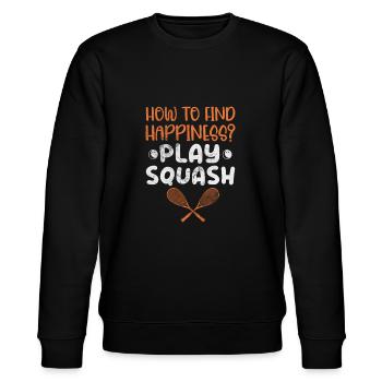 Joueur de squash Badminton Sports Gift - Sweat bio CHANGER Stanley/Stella Unisexe - noir - Devant - Nik (191cm) & Marisol (170cm)