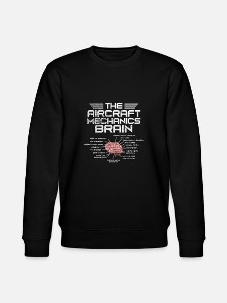 Flugzeugmechaniker Luftfahrt Flugzeug Geschenk - Stanley/Stella Unisex Bio-Sweatshirt CHANGER - Schwarz
