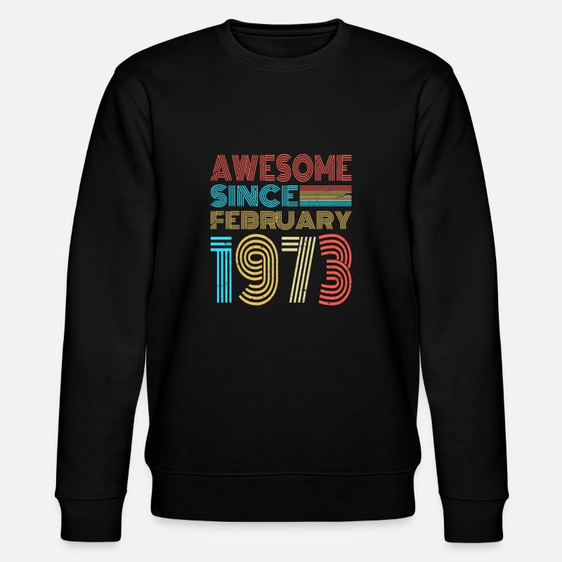 Februar 1973 - Stanley/Stella Unisex Bio-Sweatshirt CHANGER  - Schwarz