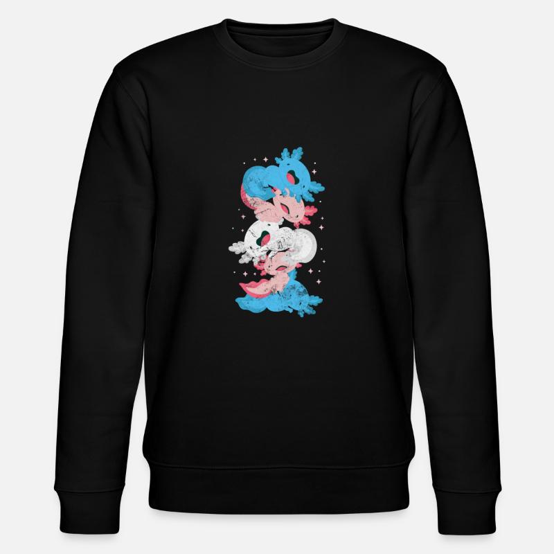 Axolotl Wassertier Wasser Geschenk - Stanley/Stella Unisex Bio-Sweatshirt CHANGER  - Schwarz