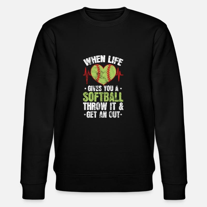 Softball - Stanley/Stella Unisex Bio-Sweatshirt CHANGER  - Schwarz