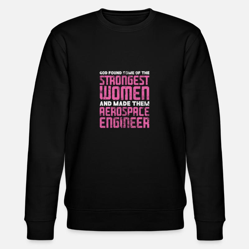 Space Engineer Aeronautical Engineer Gift - Stanley/Stella CHANGER Unisex Organic Sweatshirt - black
